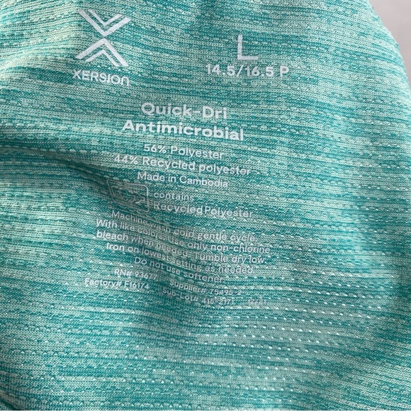 Xersion Girls Plus Antimicrobial Performance Wear Ruched Side Everair Top - Picture 4 of 4